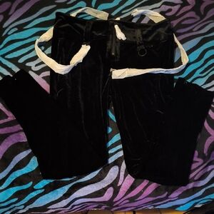 NWT Killstar | Black Velvet Pants with Suspenders